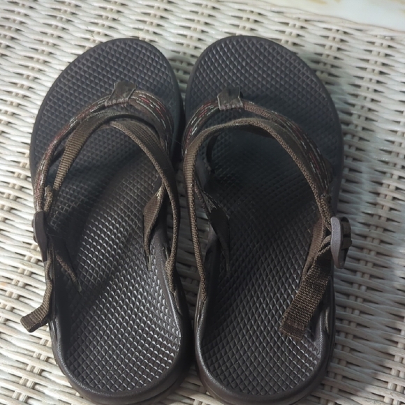 Chaco Brown and Red Women's Sandals - Picture 2 of 5